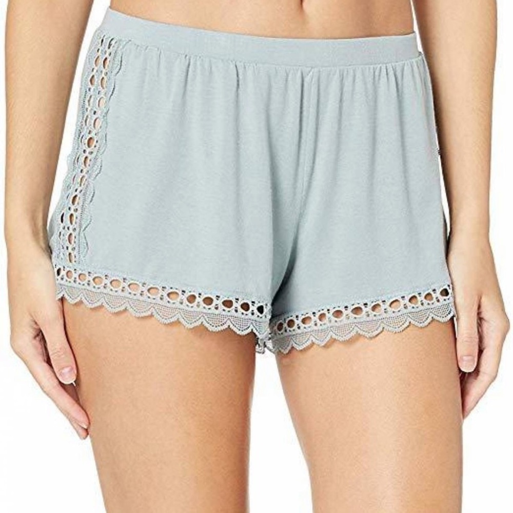 Eberjey slate malia modal lace refined shorts Sz S